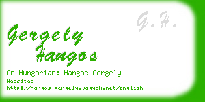 gergely hangos business card